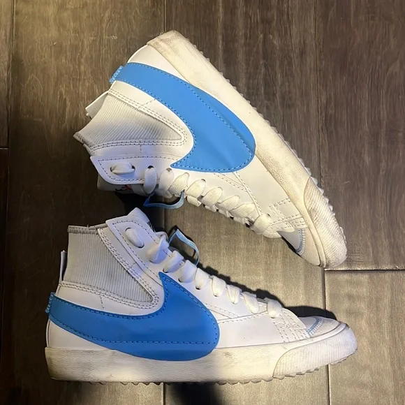 Jumbo Nike Blazer High White Blue Nike Shoes Nike Blazer Mid 77